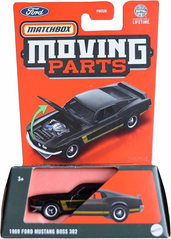 Matchbox Moving Parts 1969 Ford Mustang Boss 302 #Black Matchbox Moving Parts 1969 Ford Mustang Boss 302 #Black