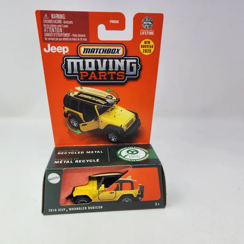 Matchbox Moving Parts 2016 Jeep Wrangler Rubicon #Yellow Matchbox Moving Parts 2016 Jeep Wrangler Rubicon #Yellow