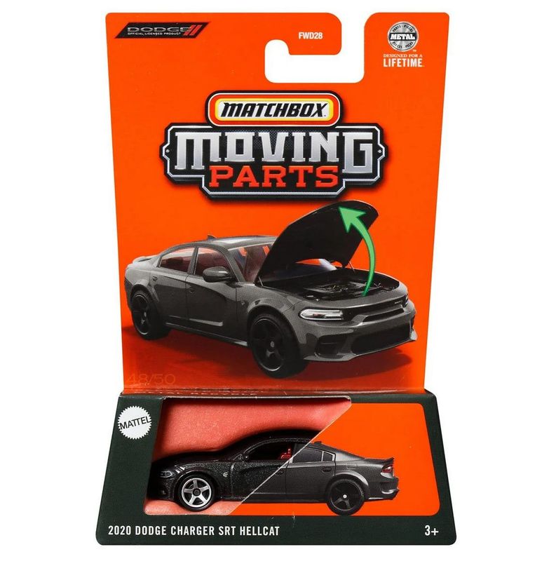 Matchbox Moving Parts 2020 Dodge Charger SRT Hellcat #Greymetallic