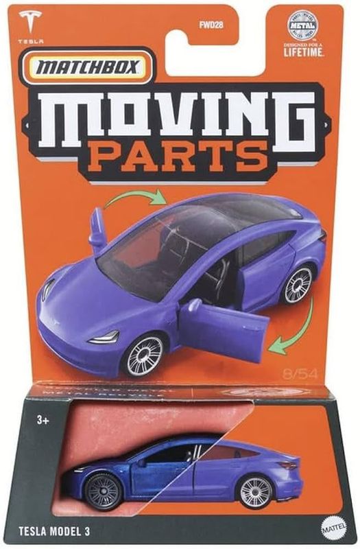 Matchbox Moving Parts Tesla Model 3 #Blue Matchbox Moving Parts Tesla Model 3 #Blue