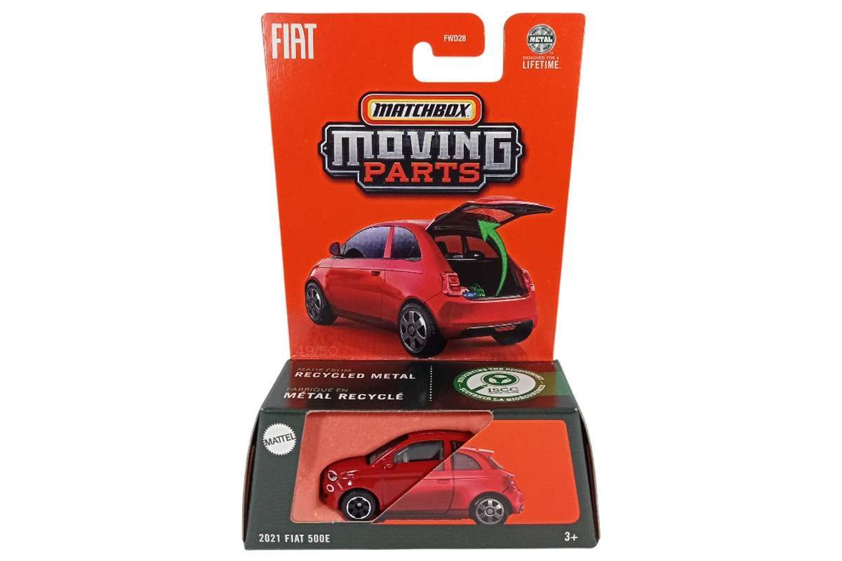 Matchbox Moving Parts 2021 Fiat 500e #Red