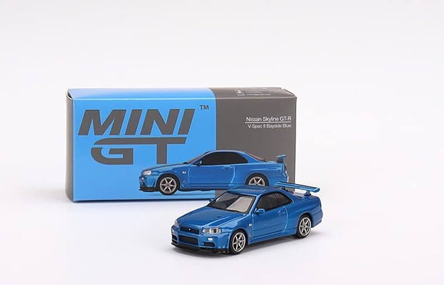 Mini GT Nissan Skyline GT-R R34 V-Spec #Bayside Blue
