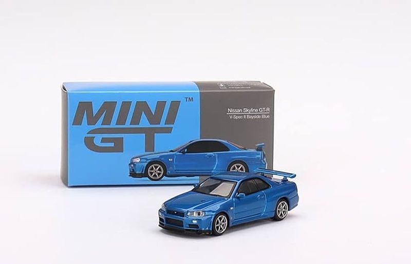 Mini GT Nissan Skyline GT-R R34 V-Spec #Bayside Blue Mini GT Nissan Skyline GT-R R34 V-Spec #Bayside Blue
