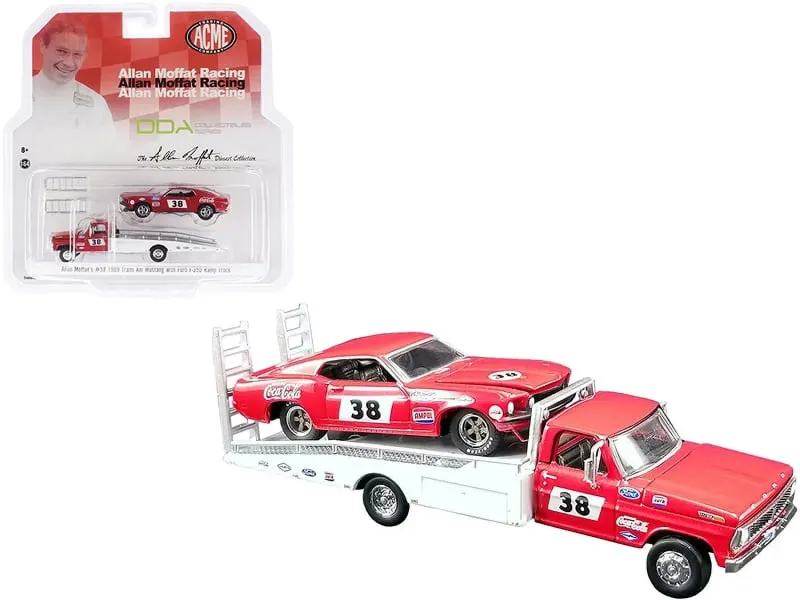 ACME Allan Moffat's #38 1969 Trans Am Mustang with Ford F-350 Ramp Truck