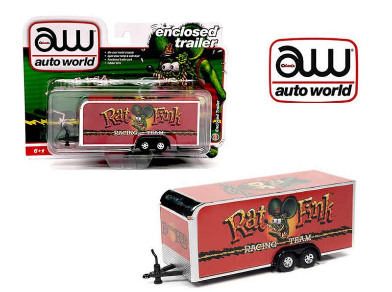 Auto World Enclosed Trailer #Rat Fink Auto World Enclosed Trailer #Rat Fink