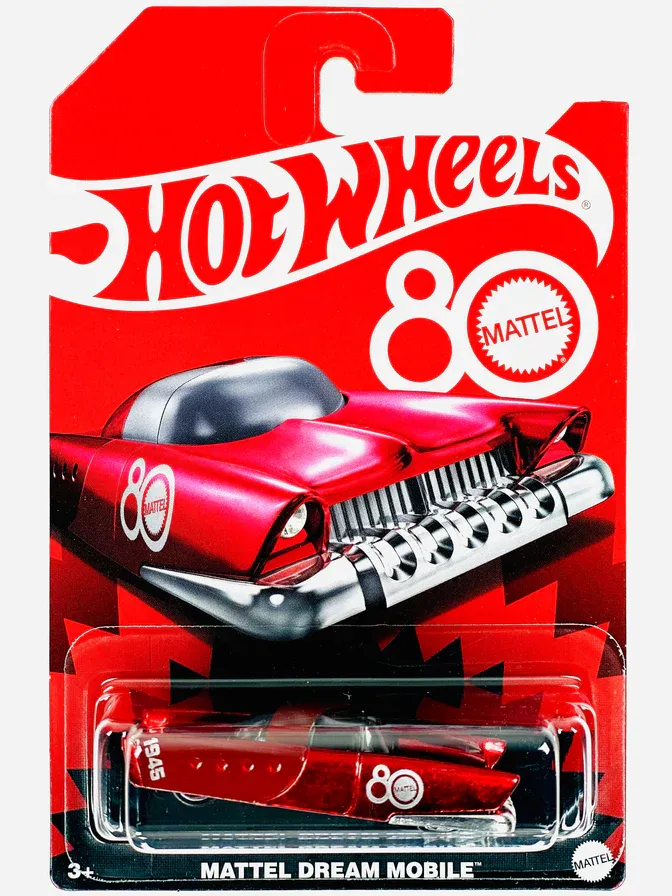 Hot Wheels 2025 Mattel's 80th Anniversary Dream Mobile, USA Import