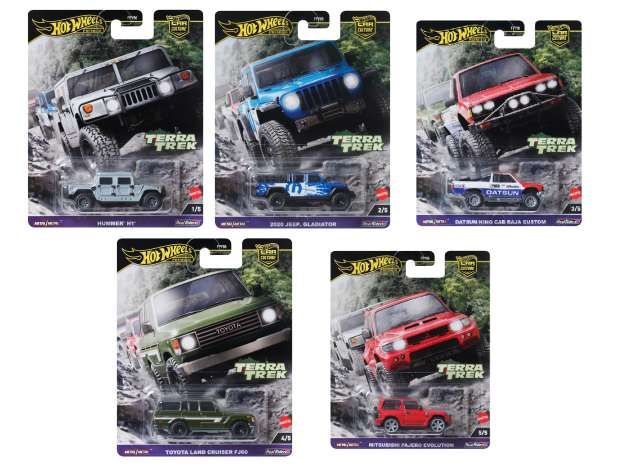 Hot Wheels Premium Terra Trek 1-5 Komplettset