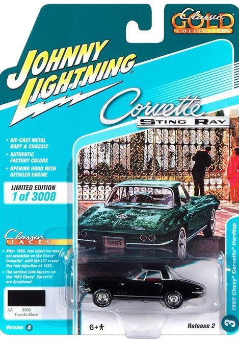 Johnny Lightning 1965 Chevy Corvette Hardtop #Black Johnny Lightning 1965 Chevy Corvette Hardtop #Black