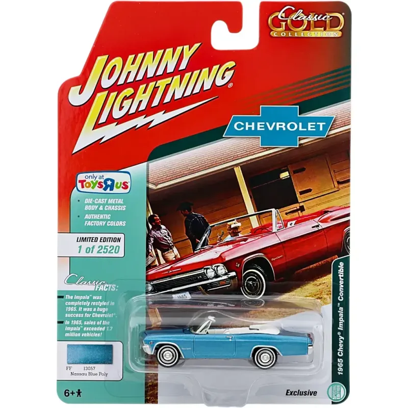 Johnny Lightning 1965 Chevy Impala Convertible #Blue Metallic Johnny Lightning 1965 Chevy Impala Convertible #Blue Metallic