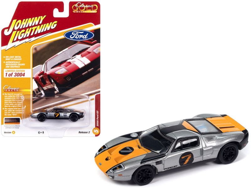 Johnny Lightning 2005 Ford GT #Silver No.7 Johnny Lightning 2005 Ford GT #Silver No.7