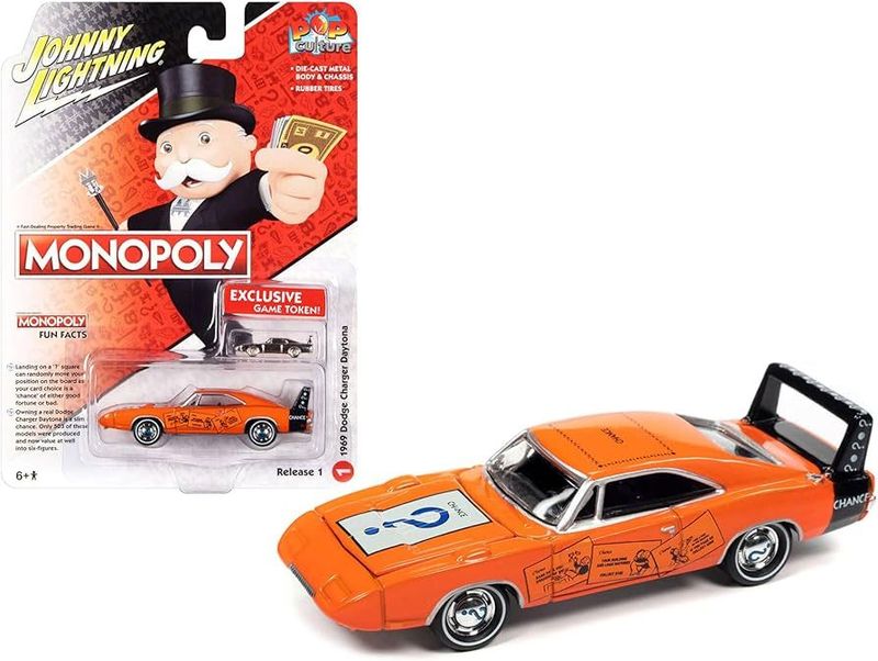 Johnny Lightning 1969 Dodge Charger Daytona #Monopoly Johnny Lightning 1969 Dodge Charger Daytona #Monopoly