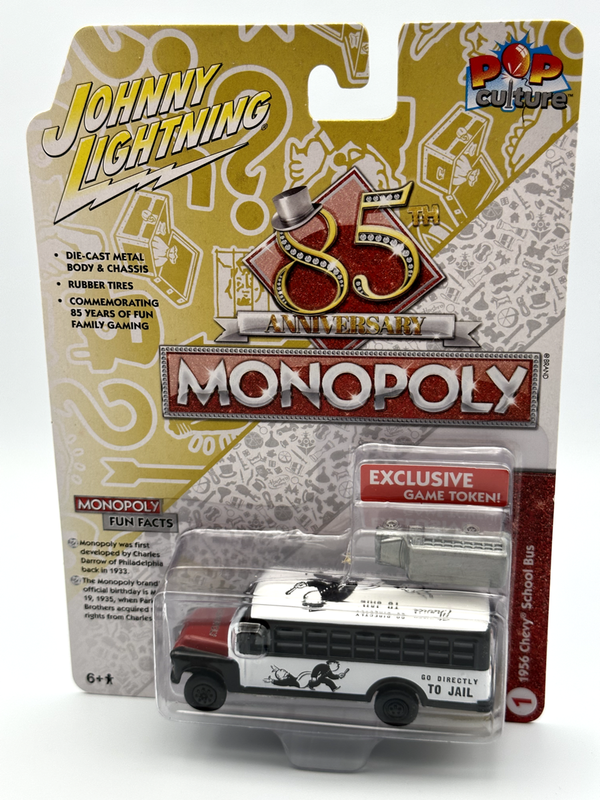 Johnny Lightning 1956 Chevy School Bus #Monopoly Johnny Lightning 1956 Chevy School Bus #Monopoly