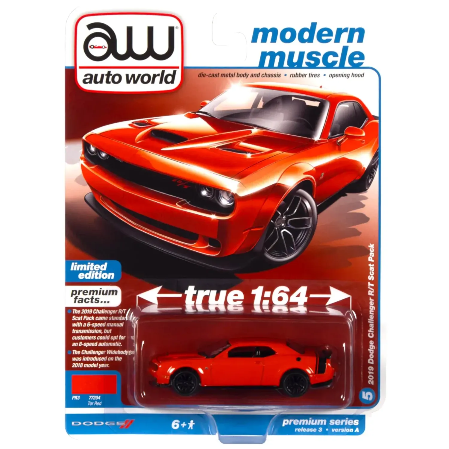 Auto World 2019 Dodge Challenger R/T Scat Pack #Orange