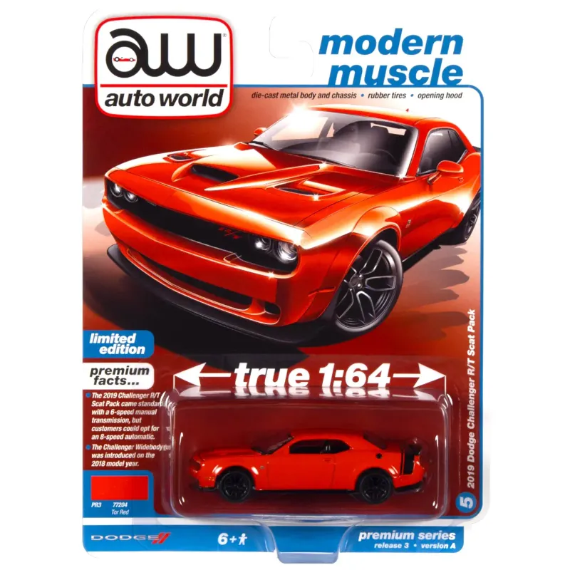 Auto World 2019 Dodge Challenger R/T Scat Pack #Orange Auto World 2019 Dodge Challenger R/T Scat Pack #Orange