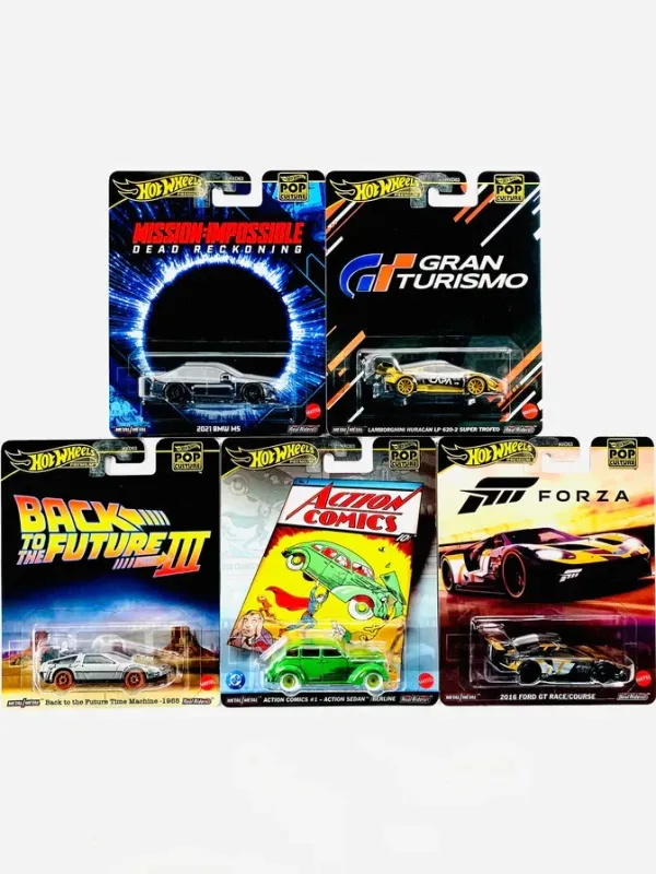 HOT WHEELS 2025 POP CULTURE 5er Set Komplettsatz HOT WHEELS 2025 POP CULTURE 5er Set Komplettsatz