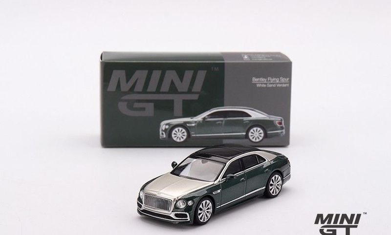 Mini GT Bentley Flying Spur # White Sand Verdant #MGT867 Mini GT Bentley Flying Spur # White Sand Verdant #MGT867