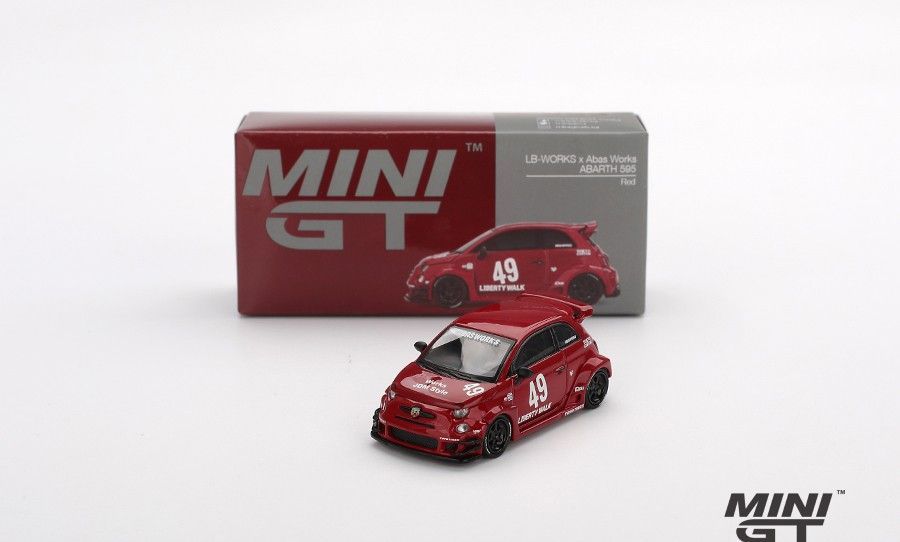 Mini GT Fiat LB-Works x Abas Works Abarth 595 #Red #MGT963