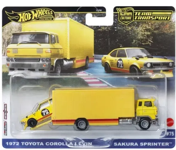 Hot Wheels Team Transport 1972 TOYOTA COROLLA LEVIN SAKURA Sprinter - #75 Hot Wheels Team Transport 1972 TOYOTA COROLLA LEVIN SAKURA Sprinter - #75