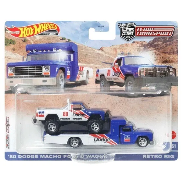 Hot Wheels Team Transport `80 DODGE MACHO POWER WAGON + RETRO RIG #51 Hot Wheels Team Transport `80 DODGE MACHO POWER WAGON + RETRO RIG #51
