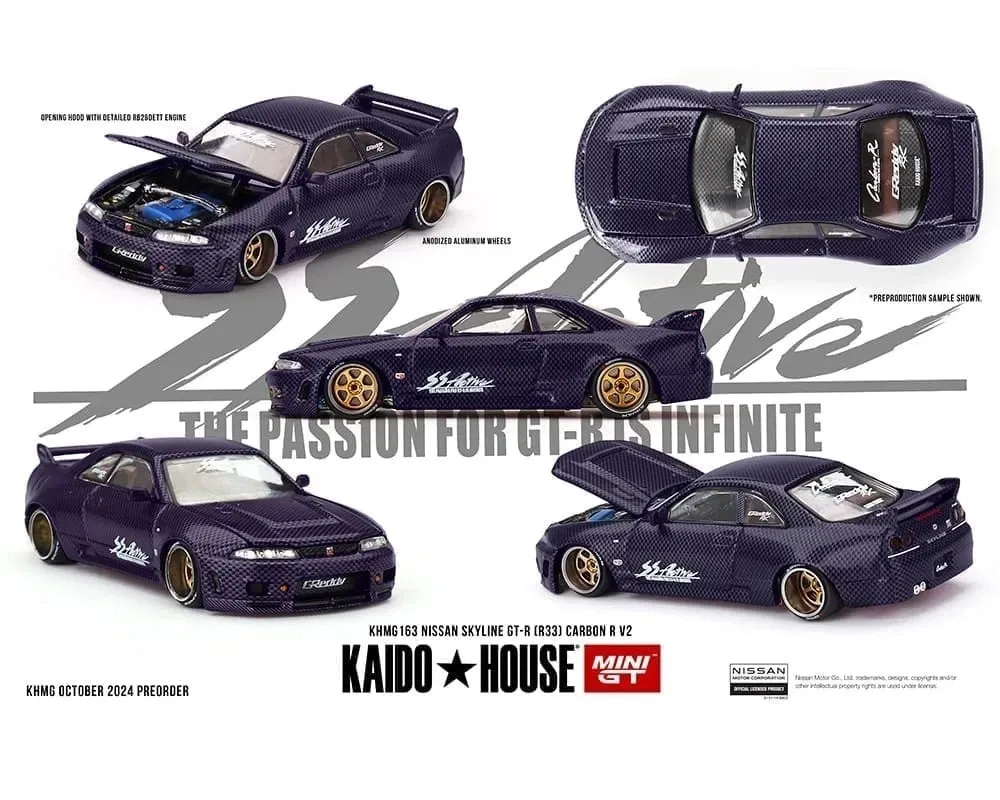 KAIDO HOUSE - #163 NISSAN SKYLINE GT-R (R33) ACTIVE CARBON R V2 1995 KAIDO HOUSE - #163 NISSAN SKYLINE GT-R (R33) ACTIVE CARBON R V2 1995