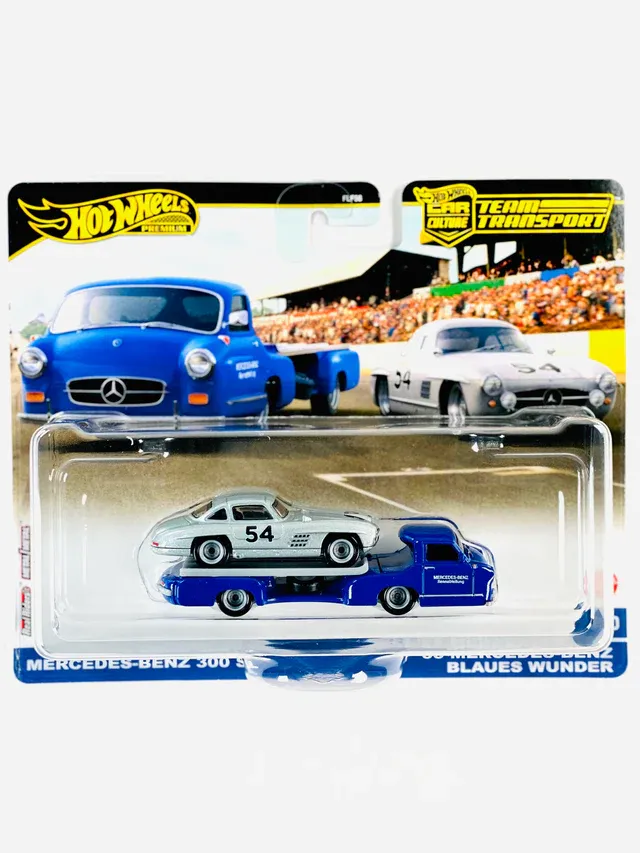 Hot Wheels Team Transport Mercedes-Benz 300 SL & '55 Mercedes-Benz Blaues Wunder #70