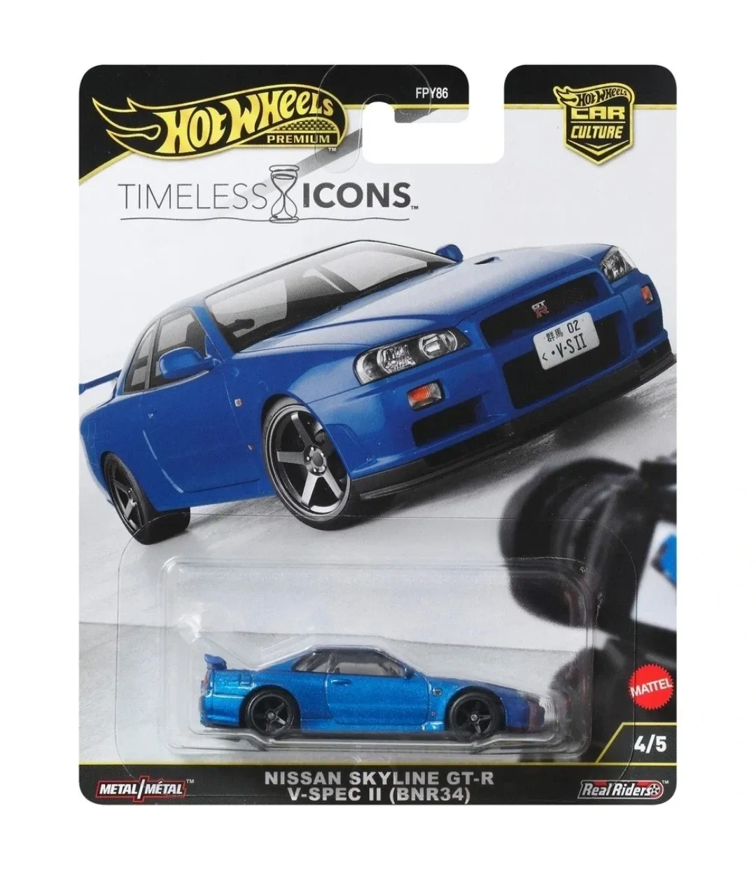 Hot Wheels Timeless Icons Nissan Skyline GT-R V-SPEC BNR34