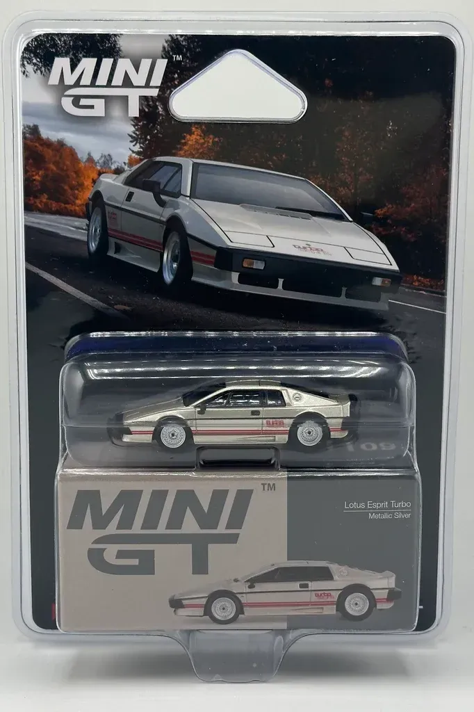 Mini GT 1980 Lotus Esprit Turbo metallic silver Blisterversion #MGT1109