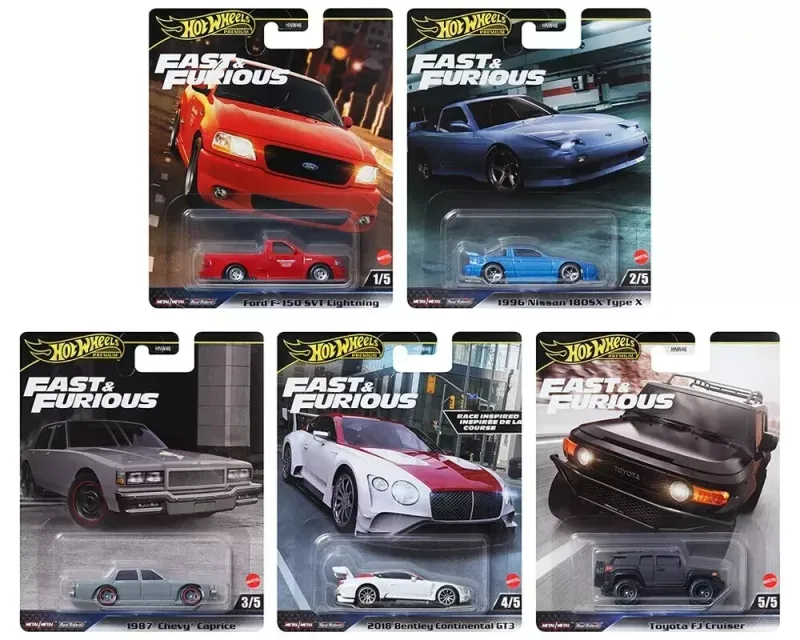 Hot Wheels Fast & Furious 5er Komplettset Hot Wheels Fast & Furious 5er Komplettset