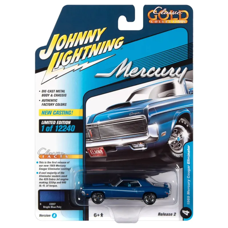 Johnny Lightning Mercury Cougar Eliminator #Blue Metallic Johnny Lightning Mercury Cougar Eliminator #Blue Metallic
