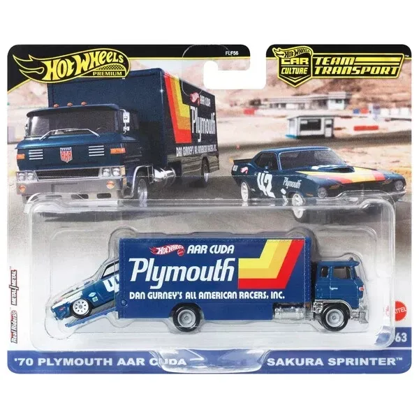 Hot Wheels - Team Transport - '70 Plymouth AAR Cuda + Sakura Sprinter - #63