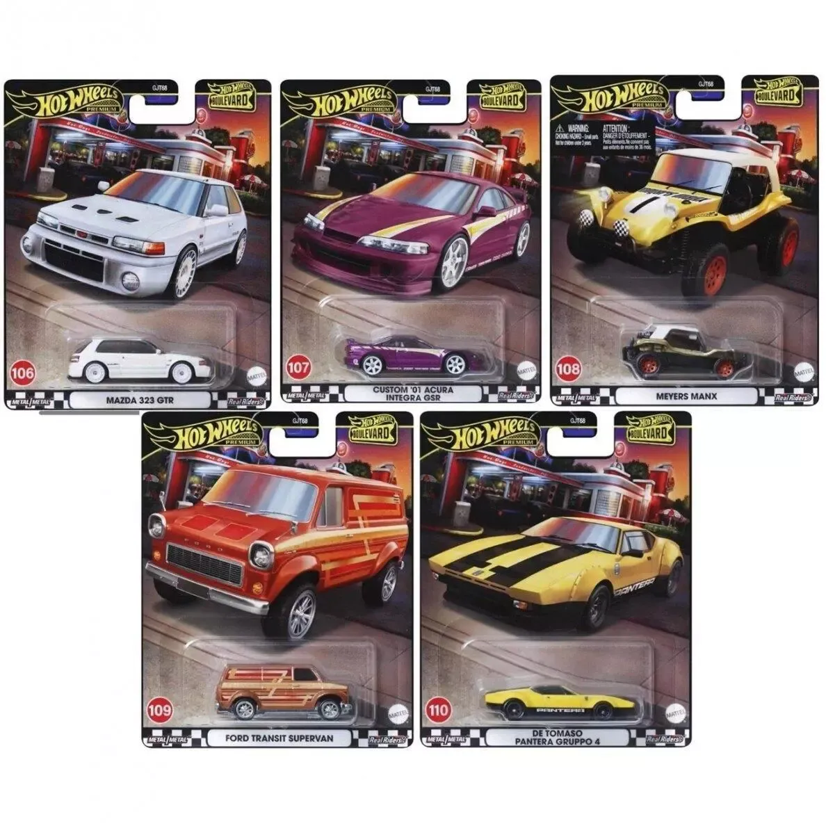 Hot Wheels Boulevard Car Culture 5er Set  Komplettsatz 106-110