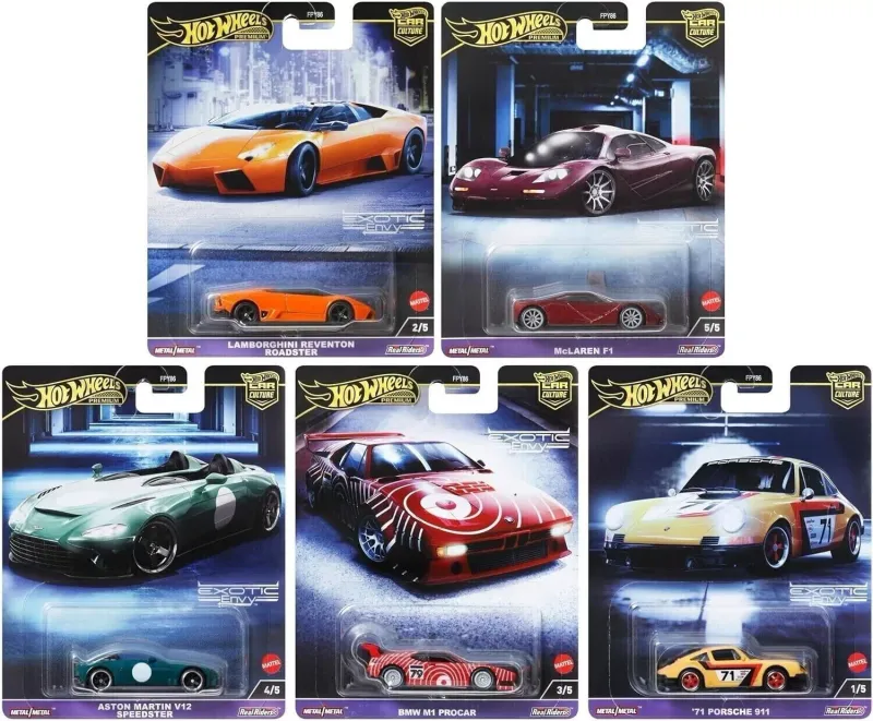 Hot Wheels  EXOTIC ENVY  5er Set Komplettsatz