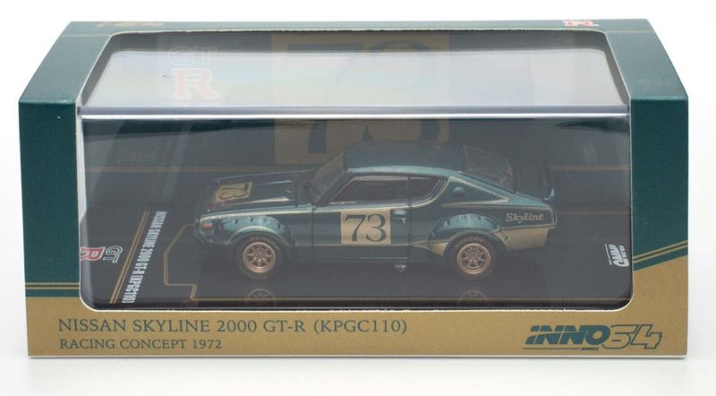 Inno64 Nissan Skyline 2000 GT-R KPGC110 Racing Concept Green