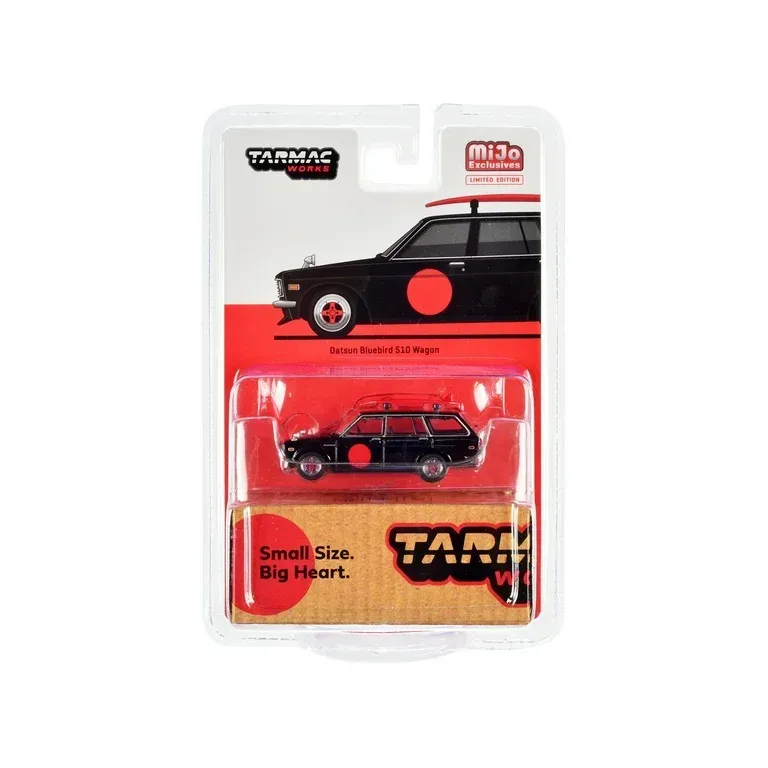 Tarmac Datsun Bluebird 510 Wagon #Black/Surfboard