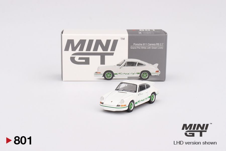 Mini GT Porsche Carrera RS 2.7 #Blue/Green #MGT801