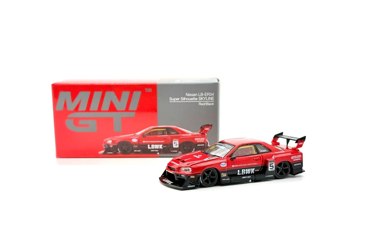 Mini GT Nissan LB-ER34 Super Silhouette Skyline #MGT843