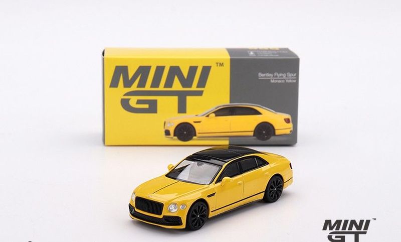 Mini GT Bentley Flying Spur #Monaco Yellow #MGT955 Mini GT Bentley Flying Spur #Monaco Yellow #MGT955
