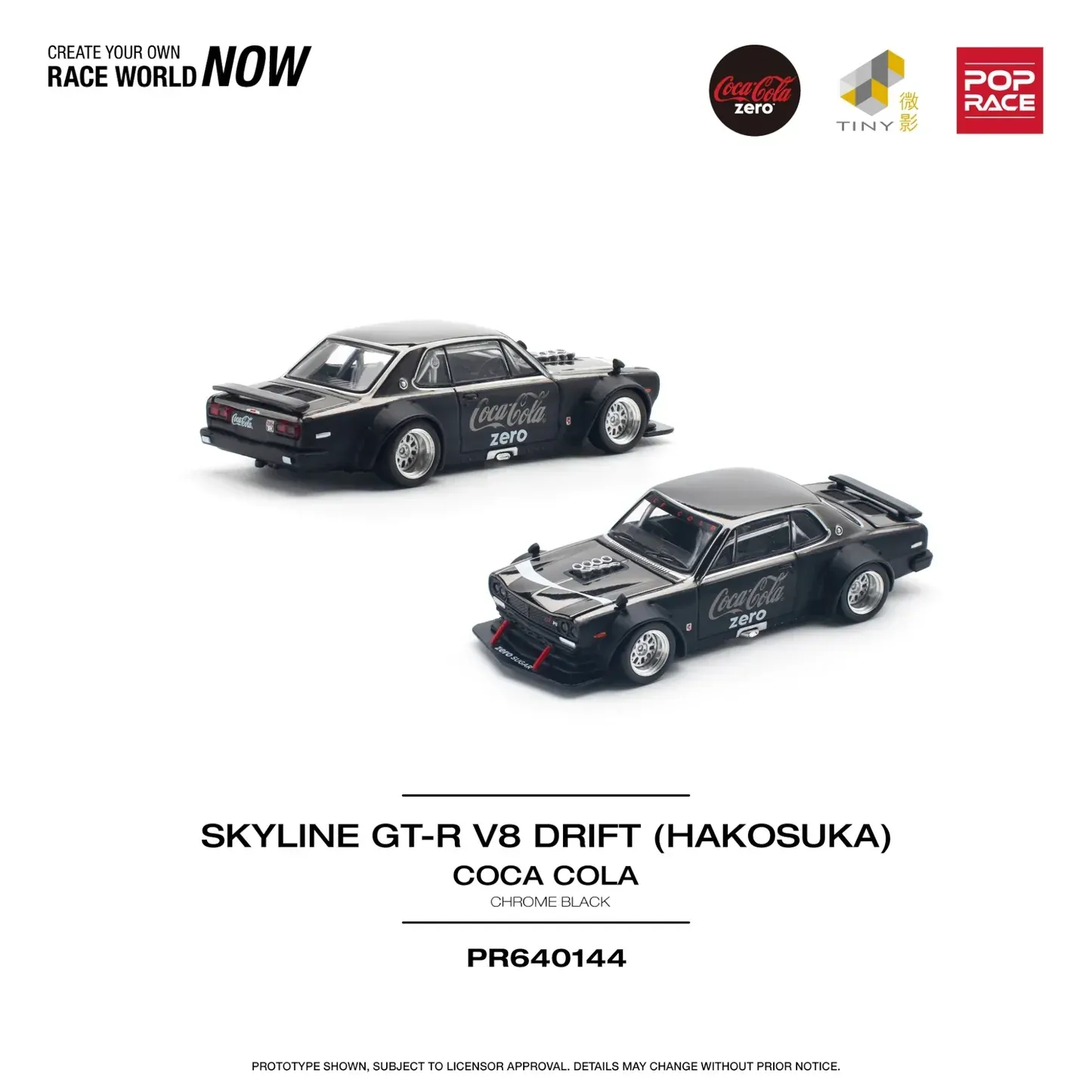 Pop Race Nissan Skyline GT-R V8 Hakosuka Coca-Cola #PR64-144