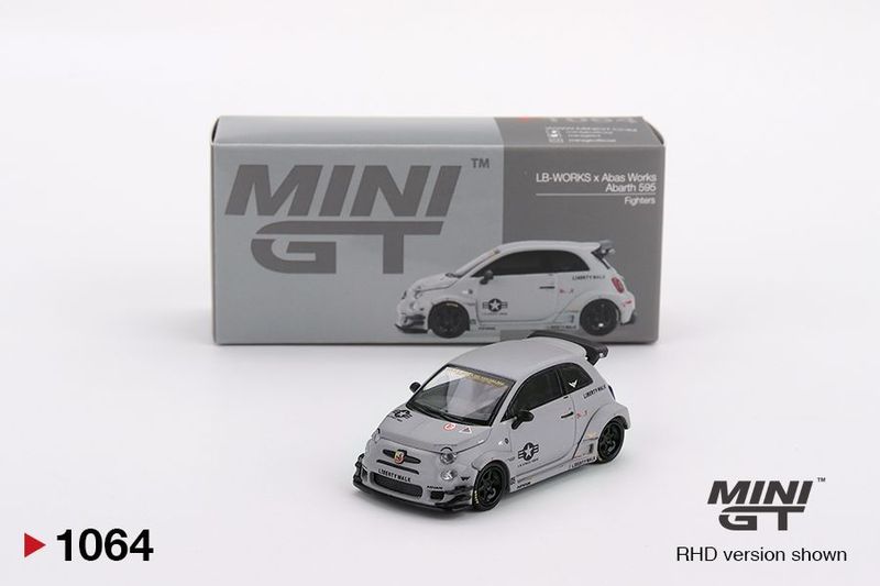 Mini GT Fiat 500 LB-Works x Abas Works #MGT1064 Mini GT Fiat 500 LB-Works x Abas Works #MGT1064