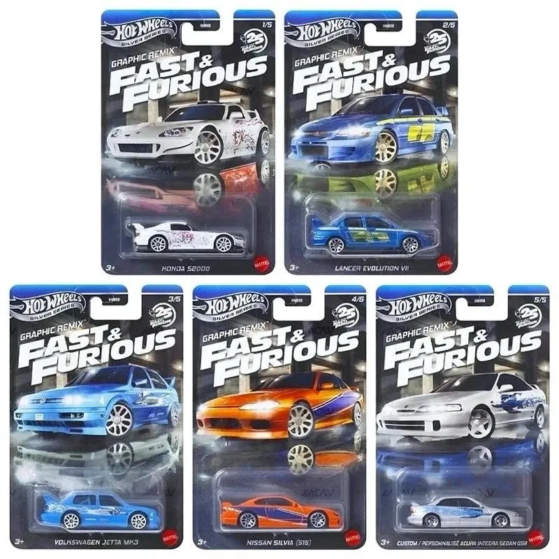 Hot Wheels Fast & Furious GRAPHIC REMIX #1-5 Set of 5 Cars Hot Wheels Fast & Furious GRAPHIC REMIX #1-5 Set of 5 Cars