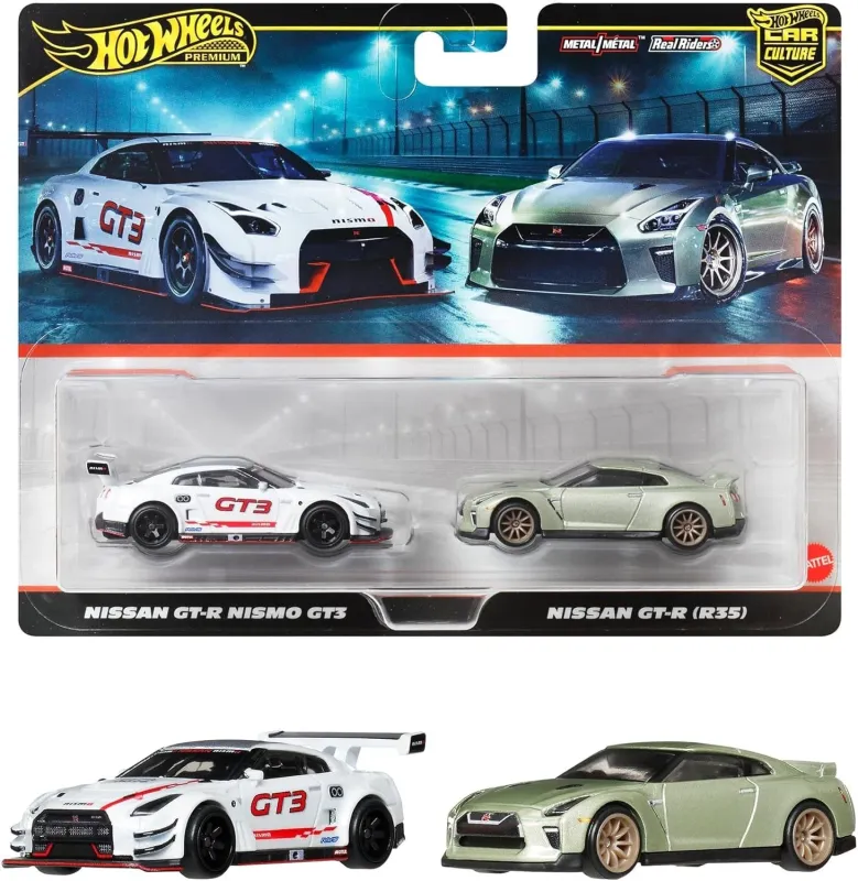 Hot Wheels 2-Pack Nissan GT-R Nismo GT3 + Nissan GT-R (R35) Hot Wheels 2-Pack Nissan GT-R Nismo GT3 + Nissan GT-R (R35)