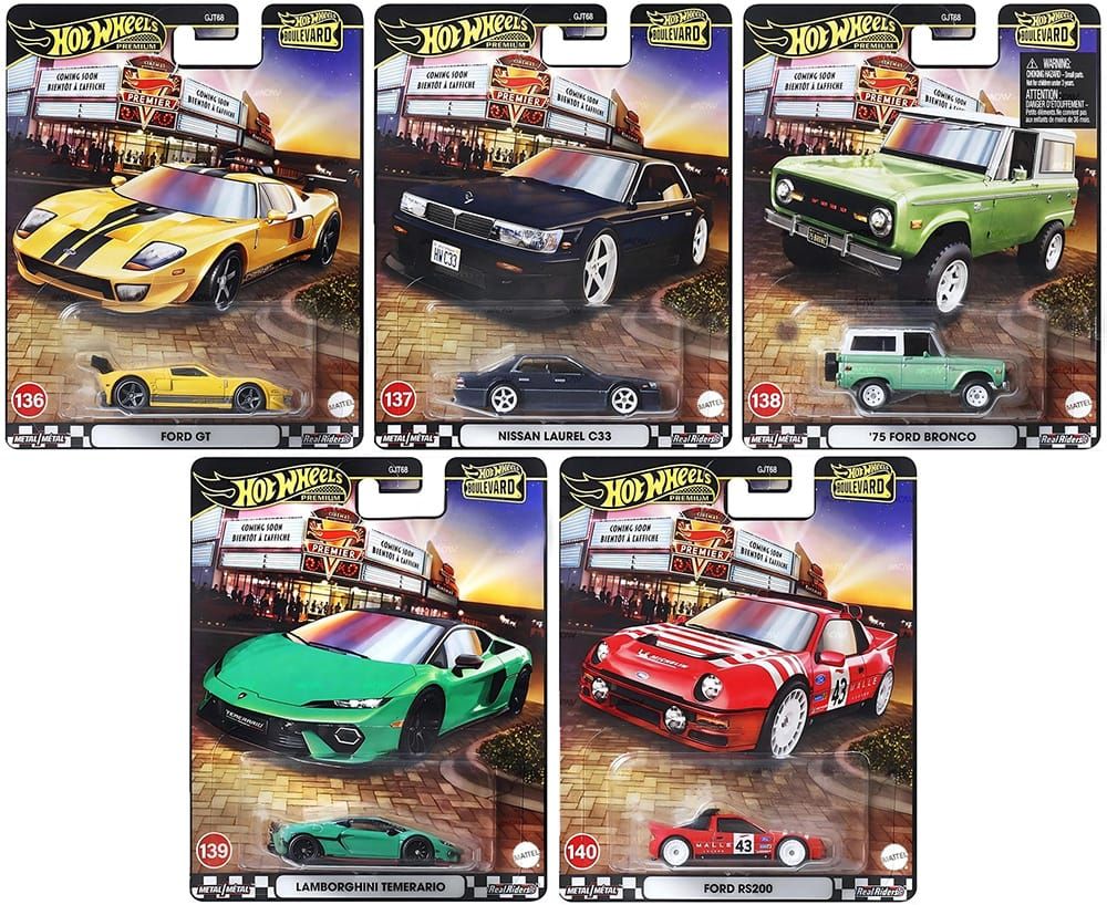 Hot Wheels Boulevard 5er Set Komplettsatz 136-140