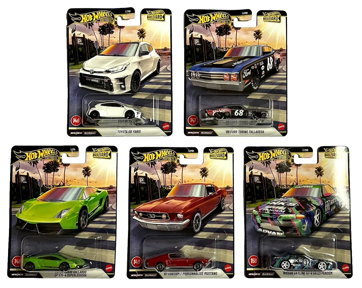 Hot Wheels Boulevard 5er Set Komplettsatz 146-150 Hot Wheels Boulevard 5er Set Komplettsatz 146-150