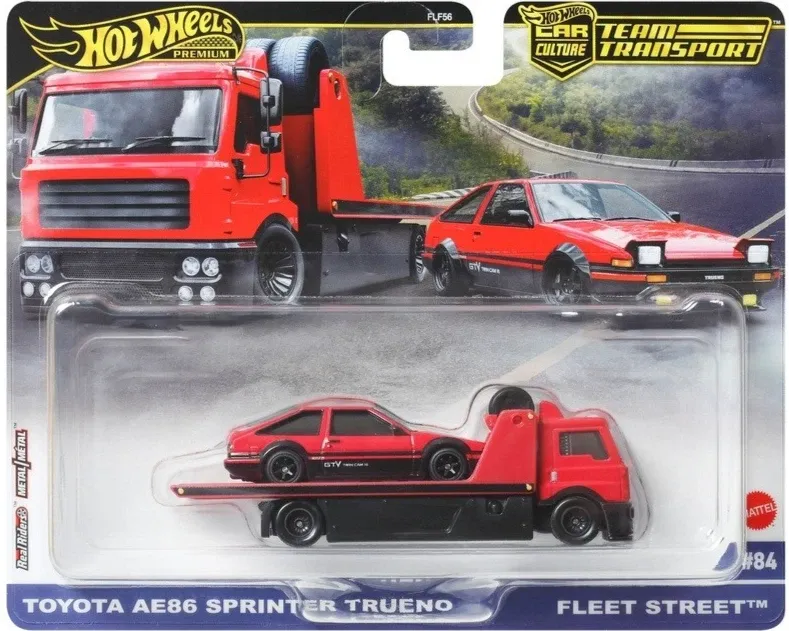 Hot Wheels Team Transport Toyota AE86 Sprinter Trueno + Fleet Street #84