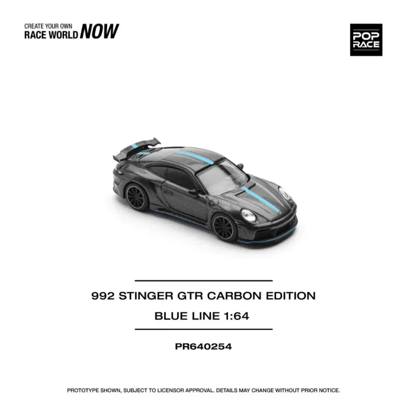 Pop Race Porsche 992 Stinger GTR Carbon Edition Blueline #PR64-254