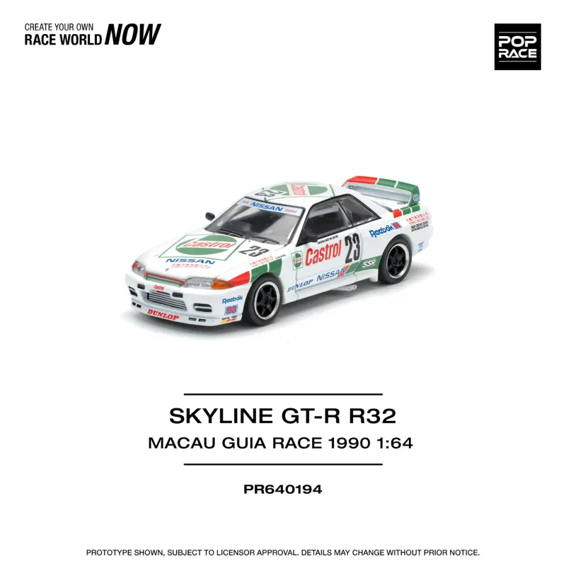 Pop Race Nissan Skyline GT-R R32 Macau Guia Race 1990 #PR64-194