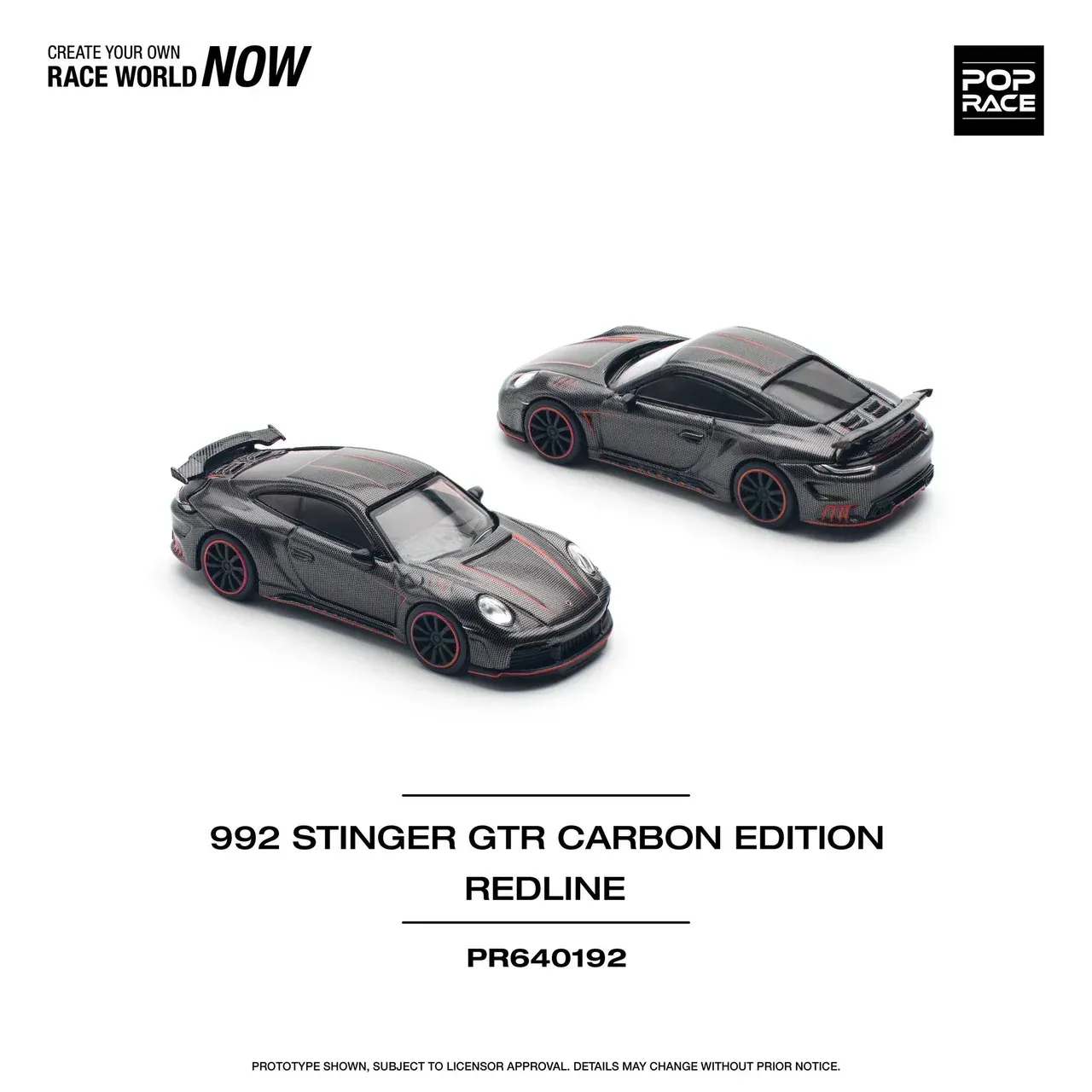 Pop Race Porsche 992 Stinger GTR Carbon Edition Redline #PR64-192
