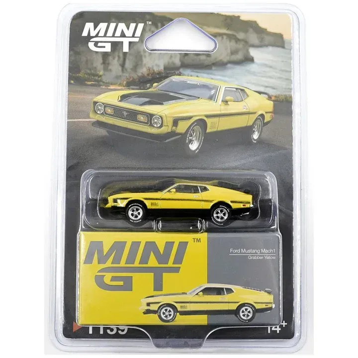 Mini GT Ford Mustang Mach1 Grabber Yellow Blisterversion #MGT1139