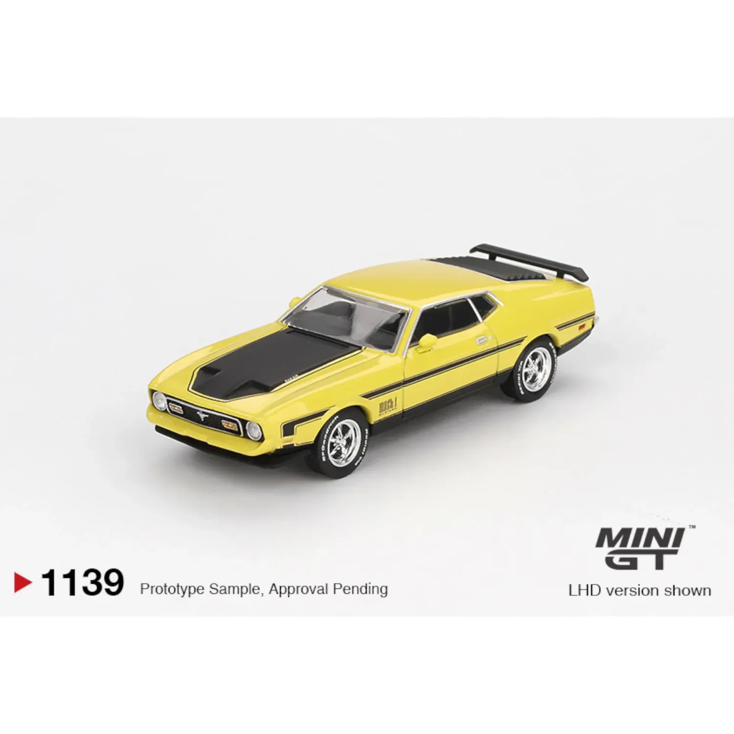 Mini GT Ford Mustang Mach1 Grabber Yellow #MGT1139