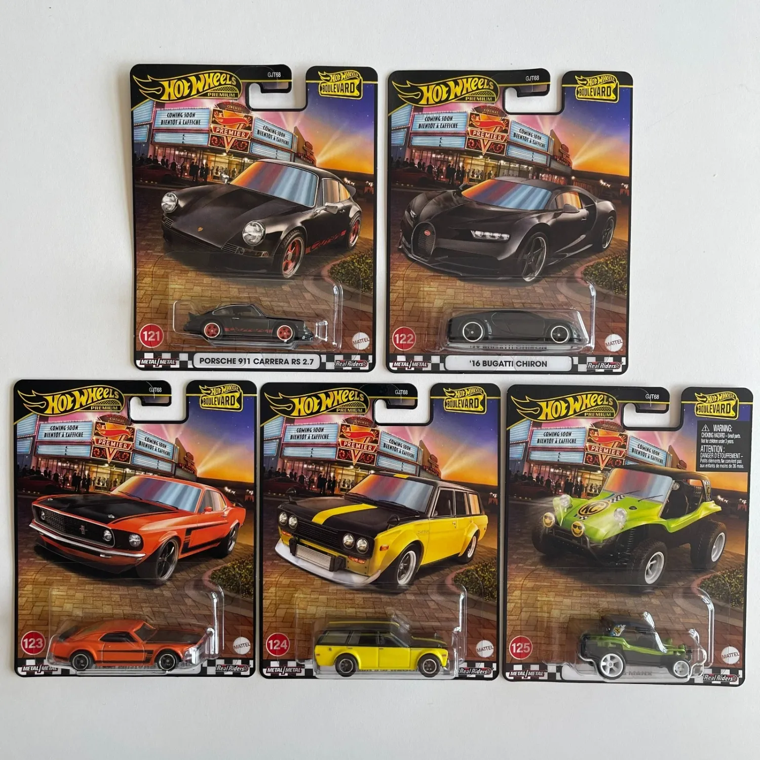 Hot Wheels Boulevard 5er Set Komplettsatz 121-125
